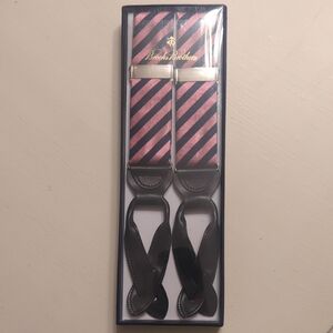 Brooks Brothers Pink and Blue Suspenders with Classic Y-back Design